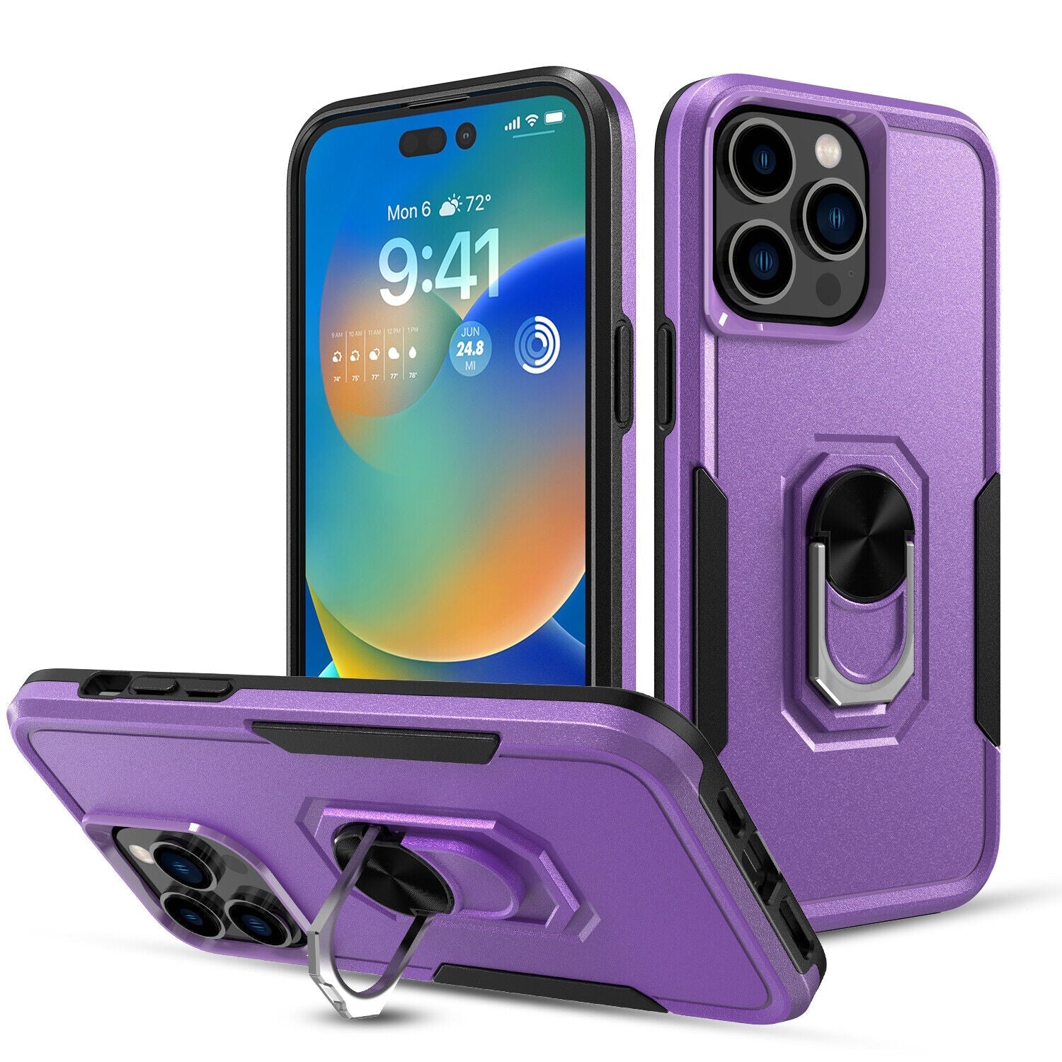 Coque robuste avec anneau pour iPhone 16 Pro Max Coque robuste avec anneau pour iPhone 16 Pro Max